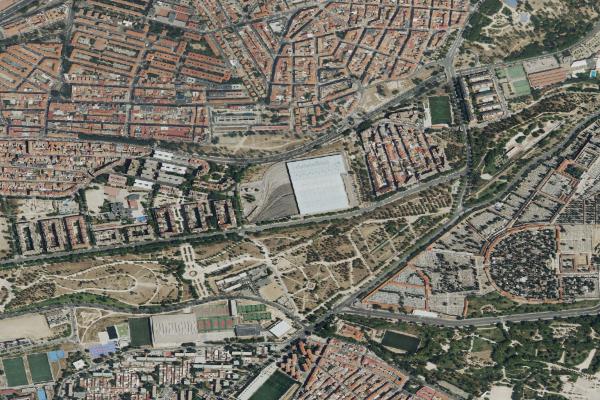 Vista aérea de vivienda en Madrid (Madrid)