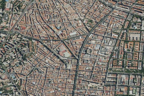 Vista aérea de vivienda en Torrejon de Ardoz (Madrid)