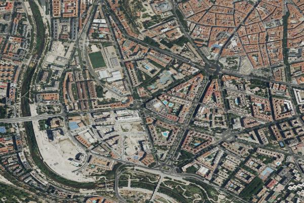 Vista aérea de garaje en San Sebastian de los Reyes (Madrid)