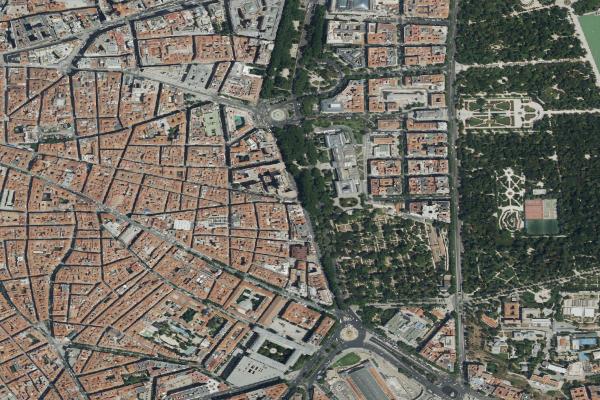 Vista aérea de vivienda en Aranjuez (Madrid)