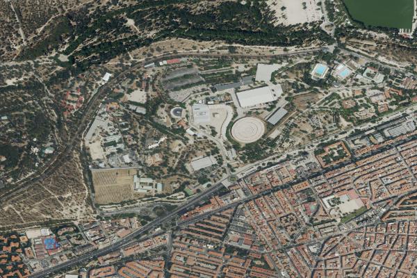 Vista aérea de vivienda en Madrid (Madrid)
