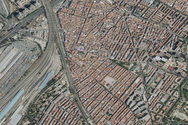 Vista aérea de garaje en Torrelodones (Madrid)