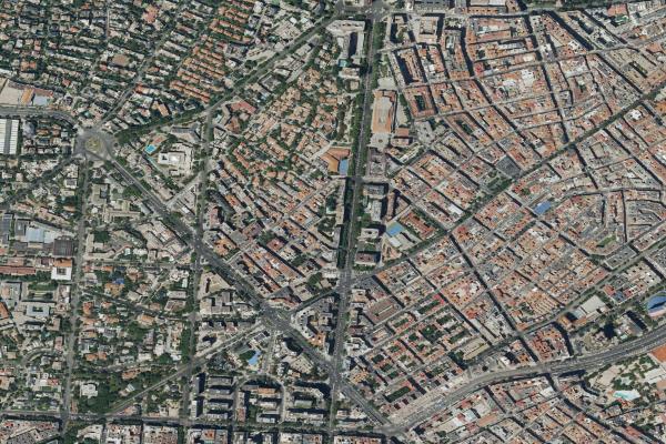 Vista aérea de garaje en Madrid (Madrid)