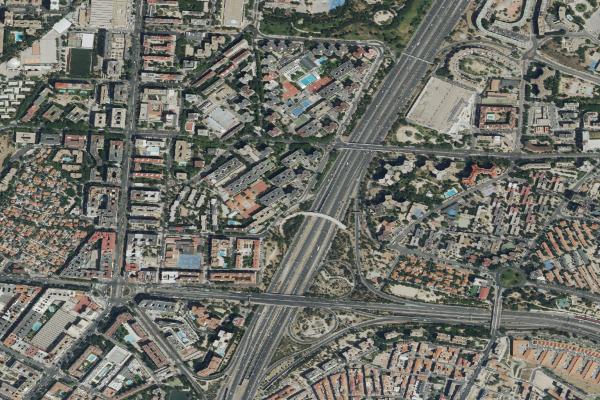 Vista aérea de vivienda en San Martín de la Vega (Madrid)