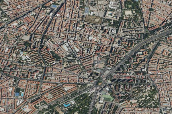 Vista aérea de local comercial en Velilla de San Antonio (Madrid)