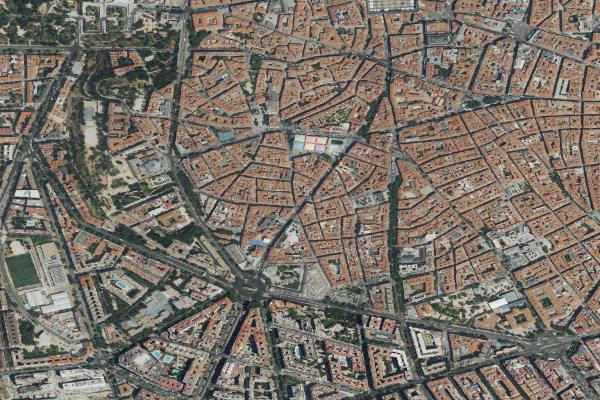 Vista aérea de garaje en Madrid (Madrid)