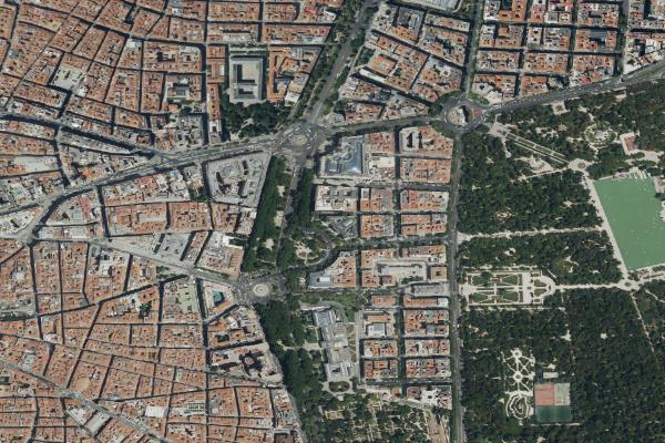 Vista aérea de vivienda en Pelayos de la Presa (Madrid)