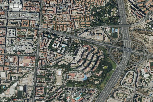 Vista aérea de vivienda en Arganda del Rey (Madrid)