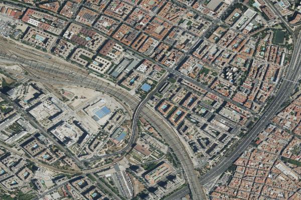 Vista aérea de vivienda en Alcala de Henares (Madrid)