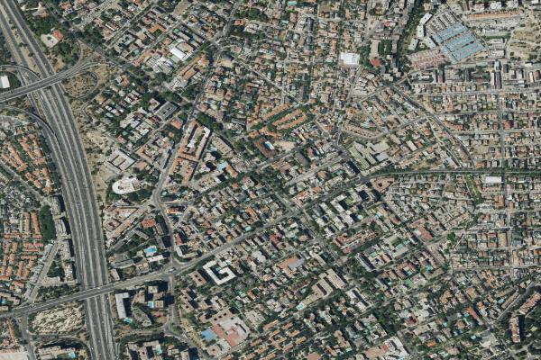 Vista aérea de vivienda en Fuenlabrada (Madrid)