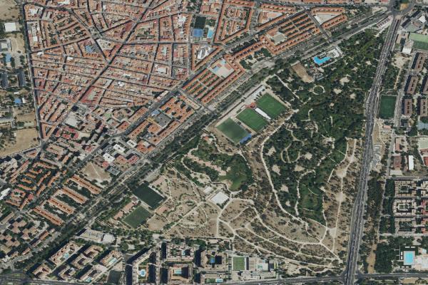 Vista aérea de vivienda en Fuenlabrada (Madrid)