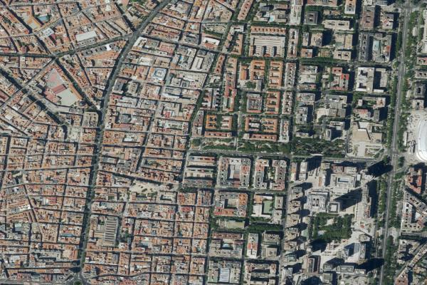 Vista aérea de vivienda en Ambite (Madrid)