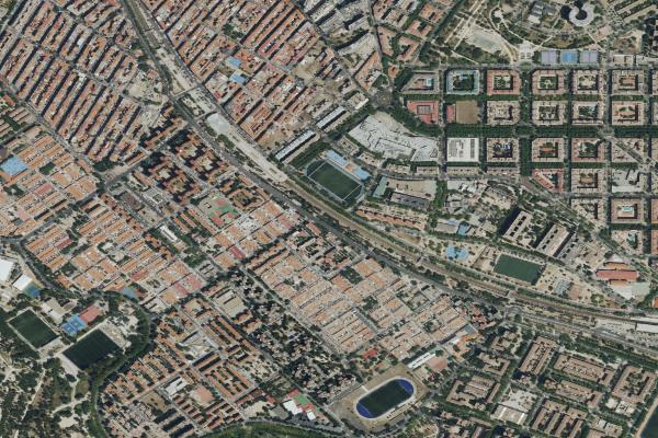 Vista aérea de garaje en Valdemoro (Madrid)