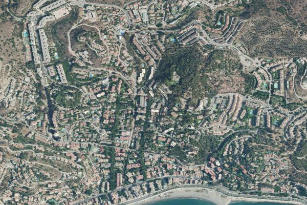 Vista aérea de vivienda en Malaga (Málaga)