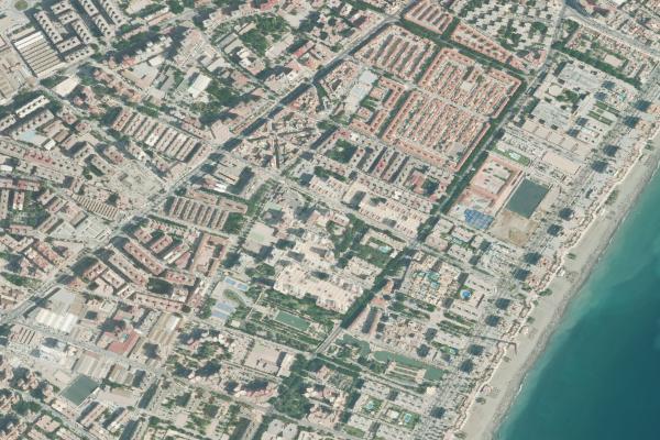 Vista aérea de inmueble en Nerja (Málaga)