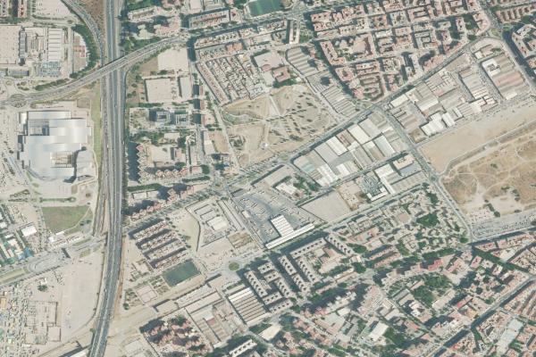 Vista aérea de vivienda en Villanueva de la Concepción (Málaga)