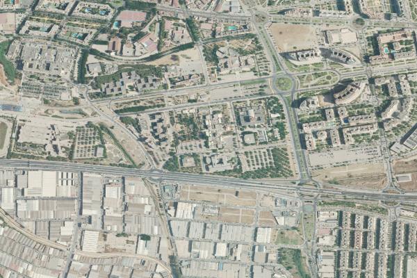 Vista aérea de vivienda en Malaga (Málaga)