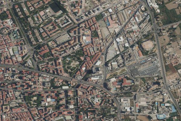 Vista aérea de vivienda en Cartagena (Murcia)