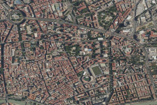 Vista aérea de vivienda en Águilas (Murcia)