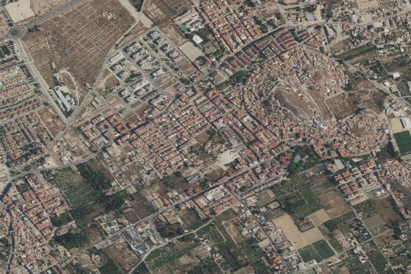 Vista aérea de vivienda en Mazarrón (Murcia)