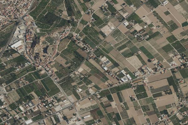 Vista aérea de finca rústica en Yecla (Murcia)