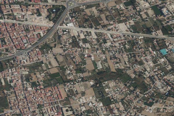 Vista aérea de vivienda en Cartagena (Murcia)