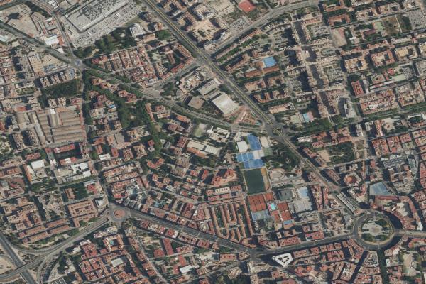 Vista aérea de vivienda en Mazarrón (Murcia)