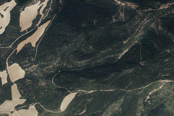 Vista aérea de vivienda en Igantzi (Navarra)