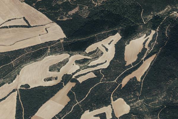 Vista aérea de vivienda en Nazar (Navarra)