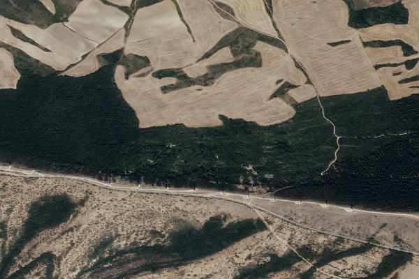 Vista aérea de vivienda en Torralba del Río (Navarra)