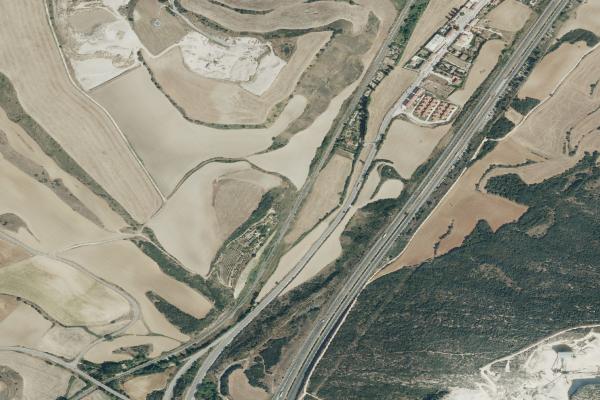 Vista aérea de vivienda en Cascante (Navarra)