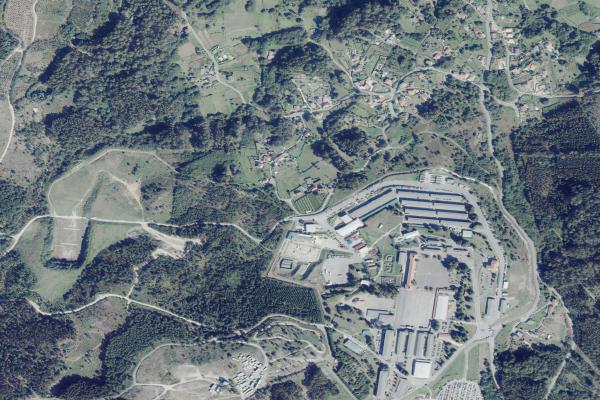 Vista aérea de vivienda en Gondomar (Pontevedra)