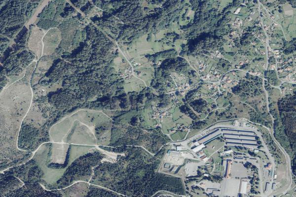 Vista aérea de vivienda en Gondomar (Pontevedra)