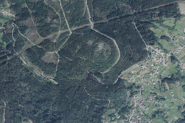 Vista aérea de garaje en Carril, Vilagarcía de Arousa (Pontevedra)