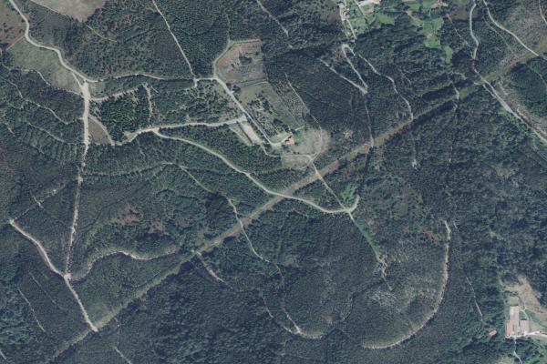 Vista aérea de garaje en Carril, Vilagarcía (Pontevedra)