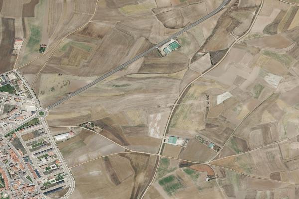 Vista aérea de vivienda en Vilvestre (Salamanca)