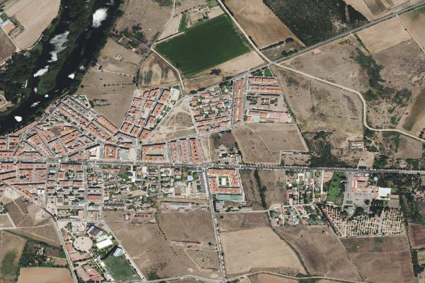 Vista aérea de vivienda en Béjar (Salamanca)