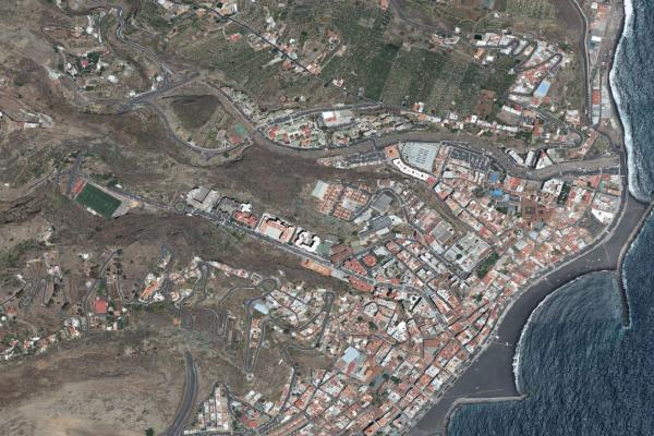 Vista aérea de solar en La Guancha (Santa Cruz de Tenerife)