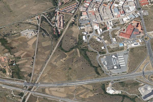 Vista aérea de vivienda en Hontanares de Eresma (Segovia)