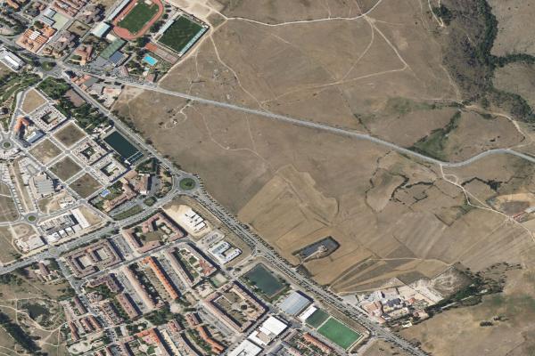 Vista aérea de solar en Vegas de Matute (Segovia)