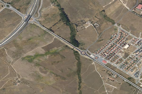 Vista aérea de solar en Vegas de Matute (Segovia)