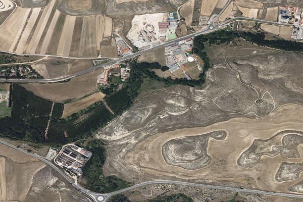 Vista aérea de garaje en Grajera (Segovia)