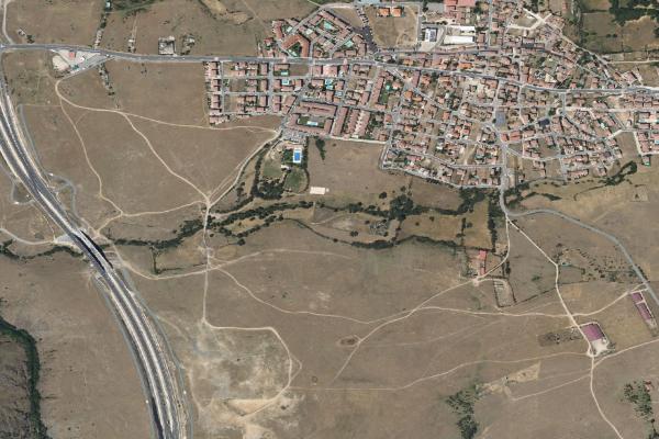 Vista aérea de garaje en Grajera (Segovia)