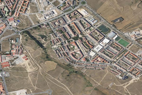 Vista aérea de solar en Vegas de Matute (Segovia)
