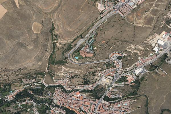 Vista aérea de garaje en Grajera (Segovia)