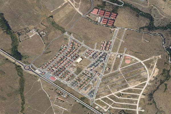 Vista aérea de garaje en Grajera (Segovia)