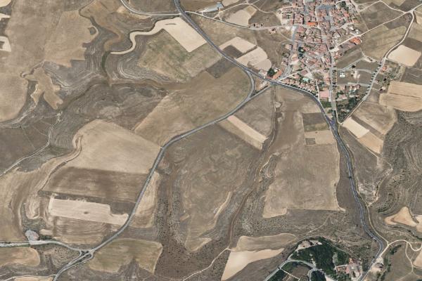 Vista aérea de garaje en Grajera (Segovia)