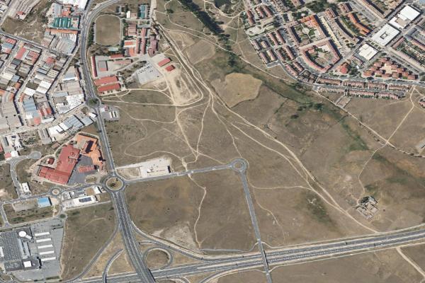 Vista aérea de vivienda en Segovia (Segovia)