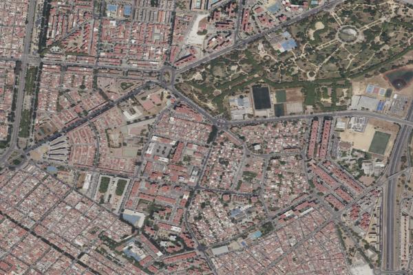 Vista aérea de finca rústica en Utrera (Sevilla)