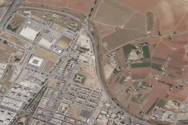 Vista aérea de solar en Coria del Rio (Sevilla)